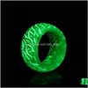 Style Luminous Flower Pattern Simple Resin Glow In Dark Kids Party Gifts 5 Colors Choose Xkpue Band Rings Lyiem