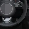 Coperchio del volante per auto Nero Pelle Genuine per Audi A1 8x A3 8V Sportback A4 B8 Avant A5 8T A6 C7 A7 G8 A8 D4 Q3 8U Q5 8R