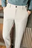 Frühling Sommer Männer Büro Anzug Hose Britischen Stil Casual Slim Kleid Hosen Formale Business Hochzeit Hosen Pantalon Kostüm 210527