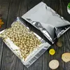 100 pcs muito folha de alumínio saco de zíper reclosable sacos de armazenamento de alimentos plásticos cheirar pacote de bolsa de prova