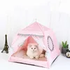 cat tent bed Pet products the general teepee closed cozy hammock with floors house pet small dog accessories 211006