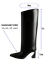 Botas 2021 Designer Crystal Mulheres Genuíno Joelho De Couro Alto Esforço Salto Sapatos De Inverno Senhora Moda Moda Long Booties