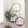 Bougeoirs Minimaliste Hexagon Hanger Patio Hanging Holder Décorations Classique