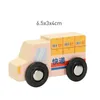 Véhicules en bois Jouets miniatures Camions Hélicoptère Ambulance