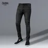 Jeans masculinos 2021 cinza azul homem preto calça casual slim denim calças moda roupas à venda trendyol homens loja masculino