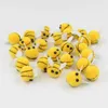 Pompon 20mm Ape gialla Morbido Pompon Soffici peluche Artigianato FAI DA TE Pom Poms Palla Furball Home Decor Forniture per cucire Y0630