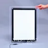 A2 Ultra Slim Crystal Light Box Рекламный дисплей с акриловой панелью LED 2835 Side-Lit сильный деревянный корпус упаковки