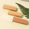 Wooden Place Card Holders Table Numbers/Sign Holder Wood Card Display Stands for Name Tags Pictures Reserved Signs Food Labels RRD11706