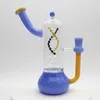 Glass Bong Waterpipe Hookah Recycler Oil Rigs with Gene Percolator 8in Height 14mmボウル