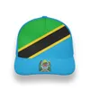 Tanzânia masculino juventude diy nome personalizado número menino chapéu nação bandeira tz país tanzaniano impressão po texto boné de beisebol7066089