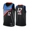 Maillot de basket-ball pour hommes, uniforme de Steven Adams Shai Gilgeous-Alexander Black City, 2021