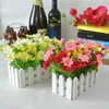 Dekoratif Çiçekler Çelenk Düğün Dekor Yapay Çiçek Sahte Papatya Beyaz Çit Çit Paketi Louis Simülasyon Bahçe Küçük Bitki