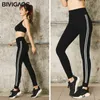 BIVIGAOS Leggings da allenamento modali sottili coreani Pantaloni ad alta elasticità Barre parallele Stampato Nero Sport Donna Sexy 210925