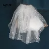 Welony ślubne NZUK Full with Pearl Short Wedding Veil Projektu Grzebień Velos De Novia Vail Headwear