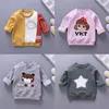 1-7 ans enfants Sweatershirt hiver plus velours vêtements filles dessin animé dessus chaud pull automne manteau pour garçons enfant vêtements d'extérieur 220309