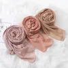 10 PZ NUOVO HIJABS BOLLA CHIFFON PERLA PIZZO DESIGNER DONNE WRAP FASCIA MUSULMANO 20 colori