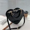 Borse da sera Borsa a forma di cuore Tote Bag per donna 2022 Modello in pietra Borsa a tracolla in pelle PU Borsa a spalla piccola femminile Borsa carina Marca