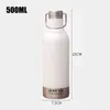 UPORS 500 ml Sport-Wasserflasche, tragbar, Edelstahl, Isolierflasche, auslaufsicher, doppelwandig, isoliert, Thermoskanne 211122