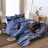 3D Eagle Bedding Set Dog Snow Forest Árvore Única Dupla Animal Duveta Tampa Gêmea Cozinha Rainha Rei Rei Bedlochees para Criança Adulto 210615