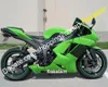 Carénages de course personnalisés pour Kawasaki ZX 6R 07 08 Ninja ZX6R 2007 2008 ZX-6R Pièces de carrosserie de moto vertes adaptées (moulage par injection)