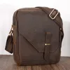 Cross Body Męskie torby torebki iPad marka oryginalna szalona skóra konia vintage crossbody torebka biznesowa mężczyzna na męską torbę
