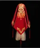 Bruid rode hijab bruiloft Chinese stijl bruids retro geborduurde satijnen kwastje borduurhaarclips barettes