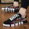 Graffiti męskie buty zimowe Casual Canvas Sports Printing Studenci biegnących tenisów mężczyzn