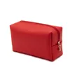 1Pcs Leather Zipper Cosmetic Bags Solid Color makeup Organizer Women Simple Travel Beauty Case Logo Customized
