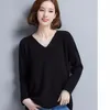 Spring And Autumn Women's Shirt Long-sleeved Loose Short Paragraph Sweater Heart V-neck Wild 210427