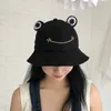 Женщины мода лягушка ковш шляпа летом женские родительские детские рыболовные шапки корейский дикий милый солнечные грузы