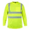 T-shirts pour hommes Chemises pour hommes T-shirt réfléchissant haute visibilité T-shirt à manches longues Chemise de sécurité Hi Vis Workwear T Work Women2754