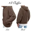 Mens Warm Faux Fur Fleece Hoodie Hooded Sweatshirt Casual Pullover Men Clothing Solid Color Streetwear with Kangaroo Pockets 210813