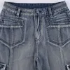 Jeans femme mode automne Vintage Y2K rue taille basse rétro Denim pantalon Baggy en détresse maman petit ami pantalon Cargo