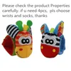 1 paio di calzini da neonato stampati a mano da polso per bambini e calzini da cartone animato stampati a piede neonato mescolano i giocattoli all'ingrosso