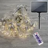 Décorations de Noël Solaire Light String G50 Bulb Cuivre Fil de cuivre Lanterne Jardin Cour de jardin Décoration imperméable LED 11 mètres 30 ampoules