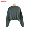 Tangada Autumn Women Green Knitted Cardigan Jumper and Camis Vintage Long Sleeve Female Outerwear BC60 210609