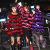 Damen T-Shirt Gothic Punk Loch Streifen T-Shirt Frauen Pastell Goth Fee Grunge Harajuku Top Übergroße dunkle Ästhetik Plus Größe Emo Alt Kleidung