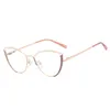 Kvinnor Fashion Cat Eye Yeare Glasögon Ram Anti Blue Lines Metal Good Quality Designer Optisk Frame 6 Färger Partihandel