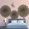 Duvar Po Duvar Resmi Yatak Odası Duvar Kağıdı Avrupa Tarzı Demir 3D Rölyef Özet Çiçek Kelebek Dekorasyon Papel Boyama Tasarımları