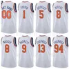 Skärmtryck Basket Derrick Rose Jersey 4 Obi Toppin 1 Mitchell Robinson 23 Kevin Knox 20 Carmelo Anthony 7 Dwayne Bacon Evan Fournier 94 Orange Män Kvinnor