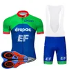 Nowy edukacja EF First Team Jersey Summer Men Men krótkie rękawowe ubrania rowerowe sportowe Szybkie wyścigi wyścigowe noszenie mtb rowerowe stroje Y4252302