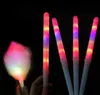 Nouveau Gadget 28 * 1.75CM Coloré LED Bâton Lumineux Flash Glow Cotton Candy Stick Clignotant Cône Pour Vocal Concerts Night Parties DHL