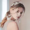 Nowe Vintage Kobiety Kryształ Pearl Hairband Skórzany Kwiat Tiara Elegancki Wedding Party Biżuteria Dziewczyna Akcesoria Do Włosów Bride Crowns X0625