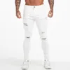 white high waist ripped jeans