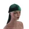 Unisex Velvet Hateles Bandana Hat Durags Long Tail Headwrap Chemo Cap Solid Color Headwear7048527