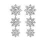 Flower Diamond CZ Sterling Sier Dingle Earring Jewelry Party Wedding Drop Earrings for Women Brud Gift