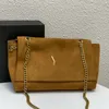 Borsa a tracolla con busta classica moda uso su entrambi i lati Scrub in vera pelle Y lettera borsa a tracolla da donna borsa a tracolla catena in bronzo alta qualità