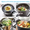 9 inch Stainless Steel steamer Double Boilers Food Collapsible Basket for Steam Cooking Cookware Foods Fruit Vegetable Dish Steamers