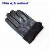 Único couro Unlined Touch Screen Sheepskin Masculina Motocicleta Motocicleta Equitação Quatro Estações Do Carro Driving Driver Gloves