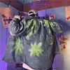 2020 Splash Bläck Graffiti Denimskjorta Ungdom Modig Jean Jackor Män Hip Hop Shirt Jacka Coats Lossa Casual Höst Outwear C0607